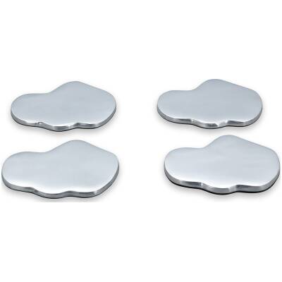 S|P Collection Glasonderzetter organisch zilver Charm - set/4
