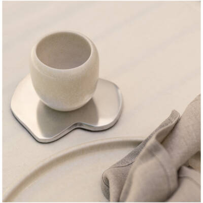 S|P Collection Glasonderzetter organisch zilver Charm - set/4 - detailfoto 1 | S|P Collection