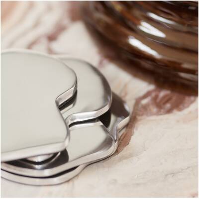 S|P Collection Glasonderzetter organisch zilver Charm - set/4