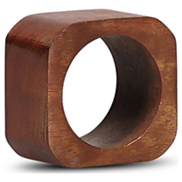 S|P Collection Servetring 4,5x4,5cm vierkant hout Moku - set/4 | S|P Collection