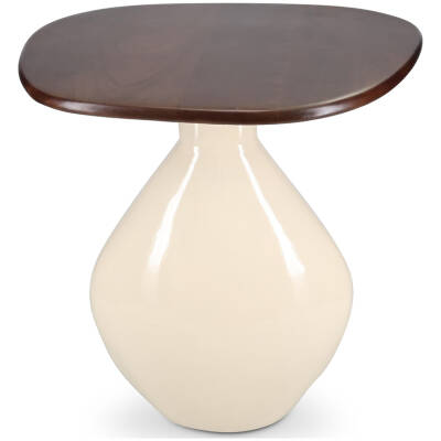 S|P Collection - Bijzettafel - 41x36xH40cm - houten blad ivory
