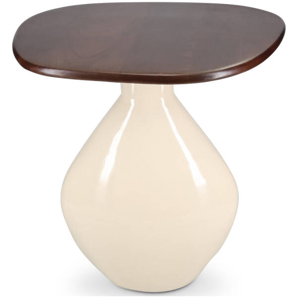 Meubels 27 S|P Collection - Bijzettafel - 41x36xH40cm - houten blad ivory