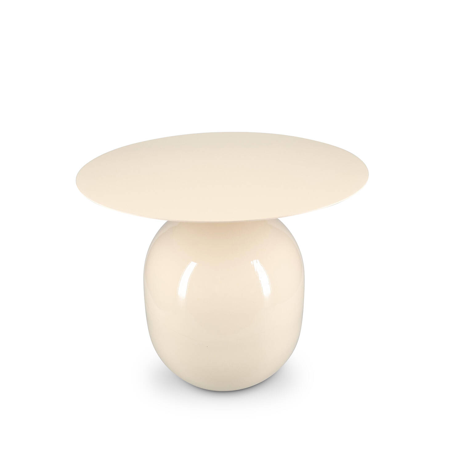 S|P Collection - Bijzettafel 50xH40cm metaal ivory Mio 1 S|P Collection - Bijzettafel 50xH40cm metaal ivory Mio