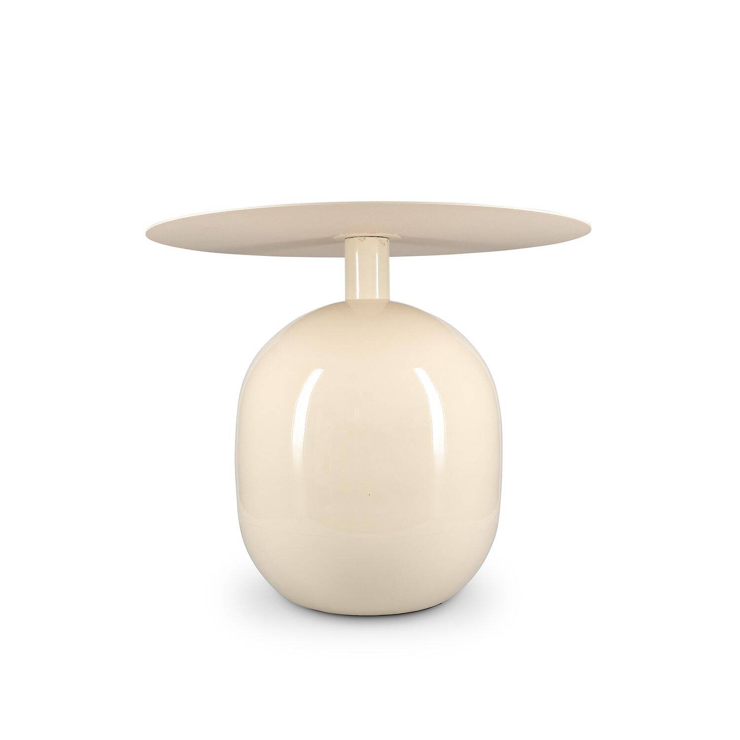 S|P Collection - Bijzettafel 50xH40cm metaal ivory Mio 2 S|P Collection - Bijzettafel 50xH40cm metaal ivory Mio
