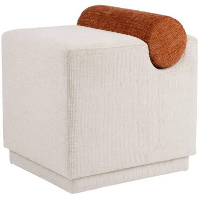 S|P Collection Poef 46x42xH49cm burnt orange/soft grey Brume | S|P Collection