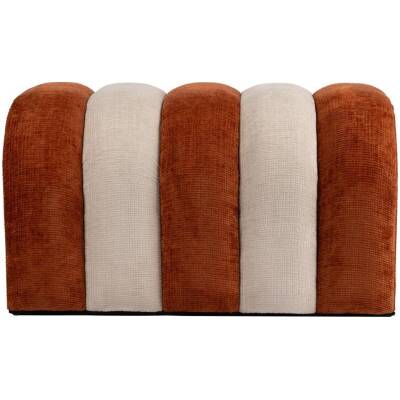 S|P Collection - Poef 77x44xH43cm burnt orange/soft grey Brume