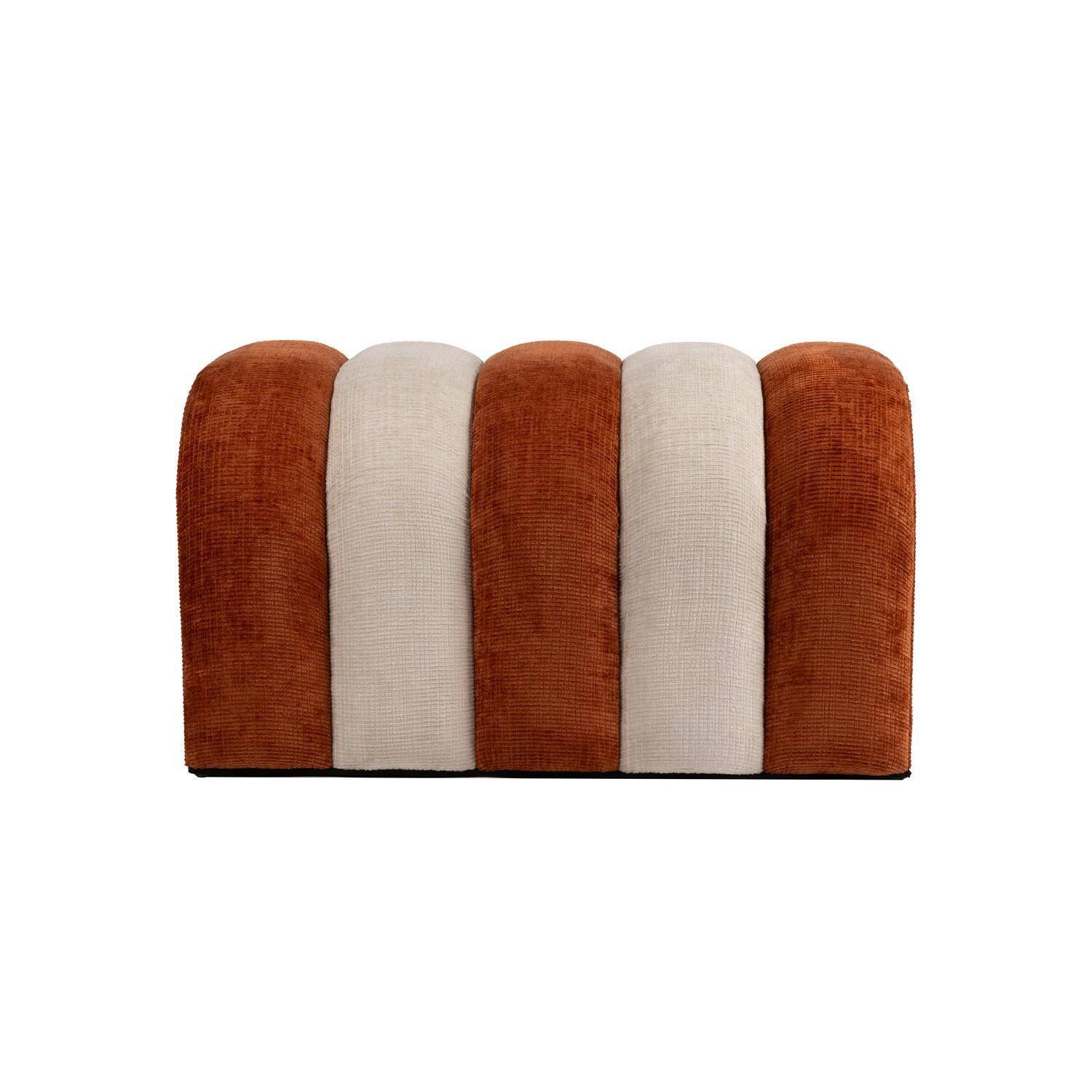 S|P Collection - Poef 77x44xH43cm burnt orange/soft grey Brume 1 S|P Collection - Poef 77x44xH43cm burnt orange/soft grey Brume