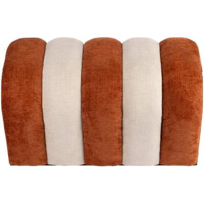 S|P Collection - Poef 77x44xH43cm burnt orange/soft grey Brume