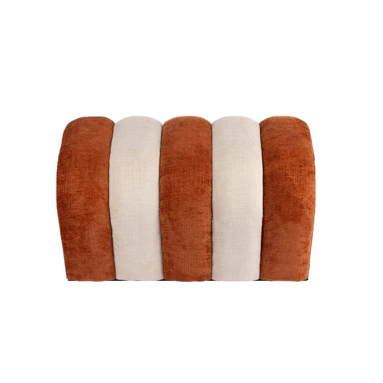 S|P Collection - Poef 77x44xH43cm burnt orange/soft grey Brume 2 S|P Collection - Poef 77x44xH43cm burnt orange/soft grey Brume