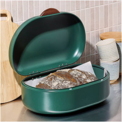 Salt & Pepper - Broodtrommel 40x29xH19,5cm - groen - Crust