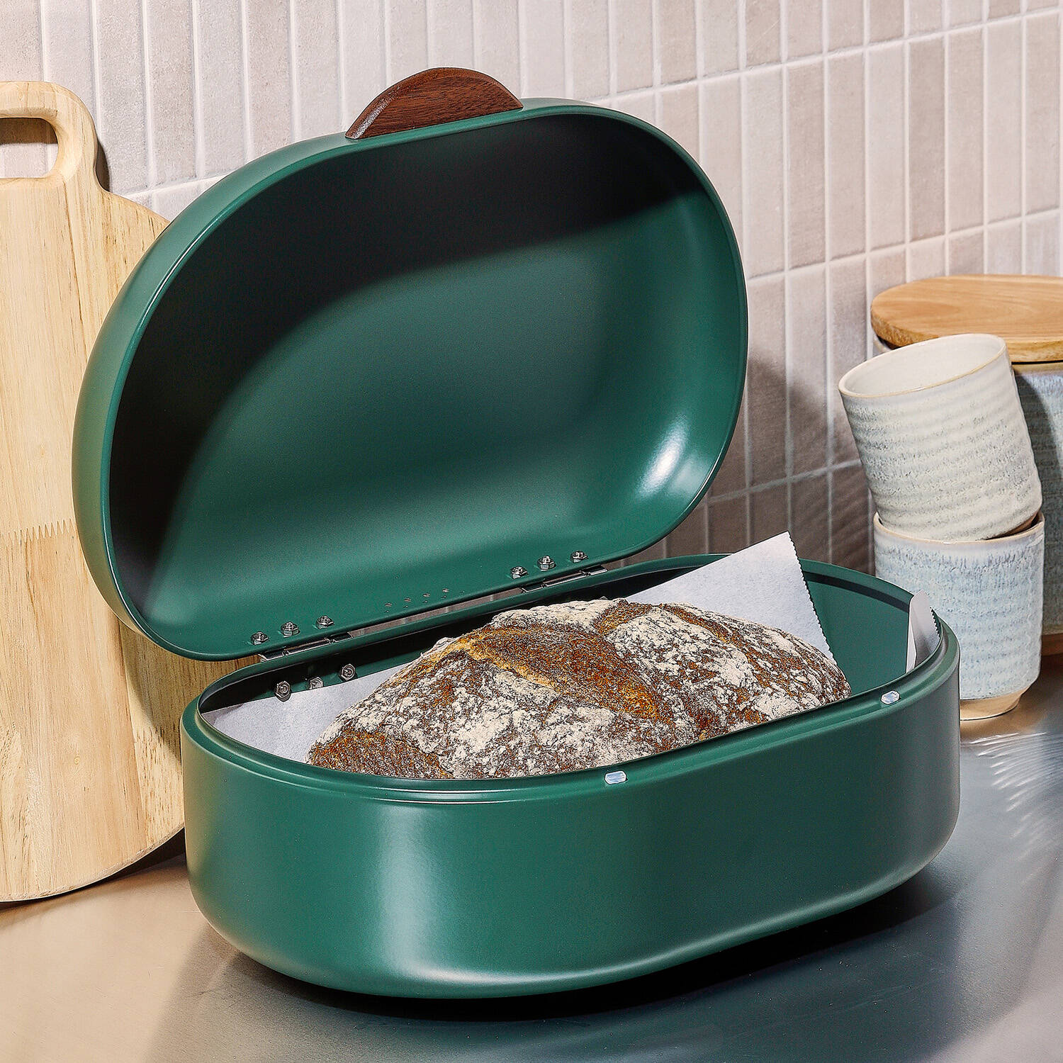 Salt & Pepper - Broodtrommel 40x29xH19,5cm - groen - Crust 4 Salt & Pepper - Broodtrommel 40x29xH19,5cm - groen - Crust