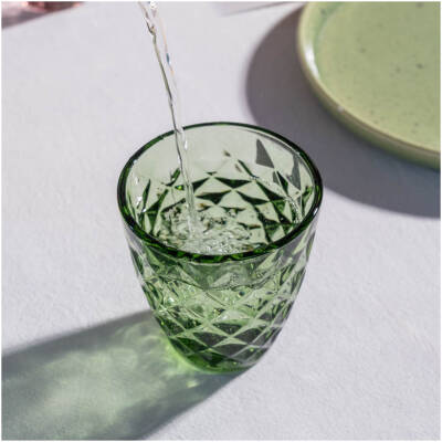 Salt & Pepper Glas 27cl groen Prisma - set/4 - detailfoto 1 | Salt & Pepper