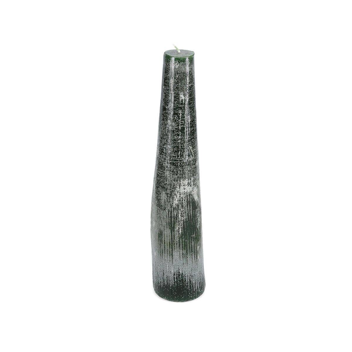 S|P Collection Kaars 9xH40cm donkergroen Twig 2 S|P Collection Kaars 9xH40cm donkergroen Twig