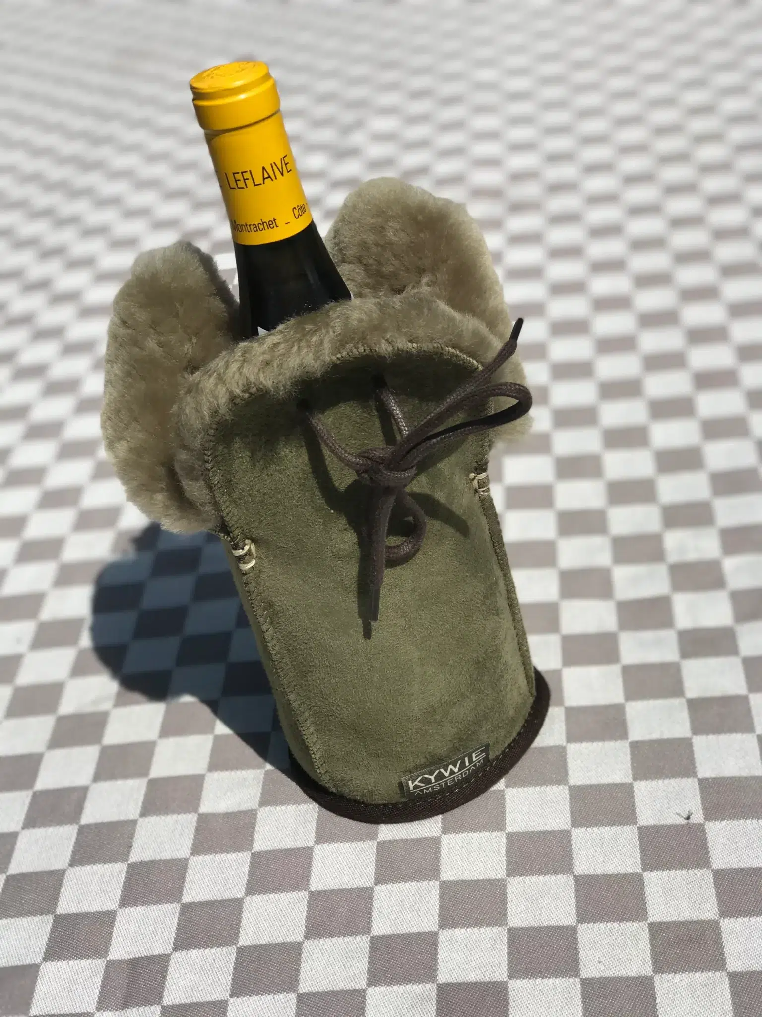 Kywie Champagnekoeler - Khaki/Olive Suede 2 Kywie Champagnekoeler - Khaki/Olive Suede